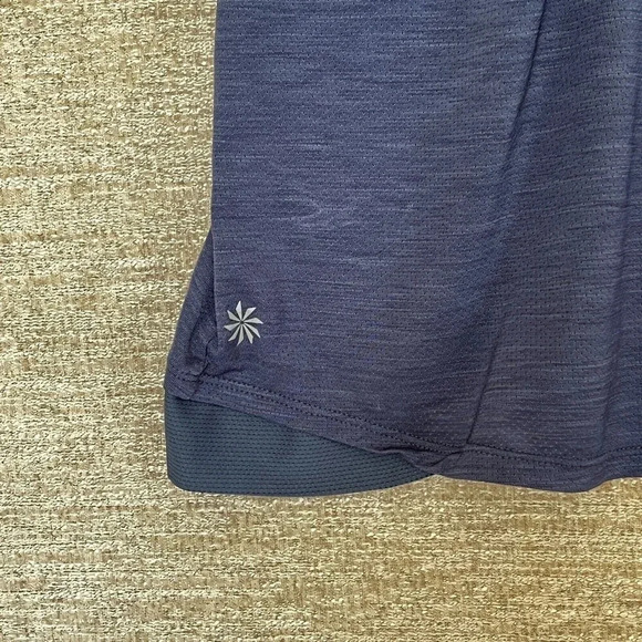 Athleta Gel Mesh Supercharged Tank Womens Size L Blue Sports Bra Built-In Active - Picture 2 of 7